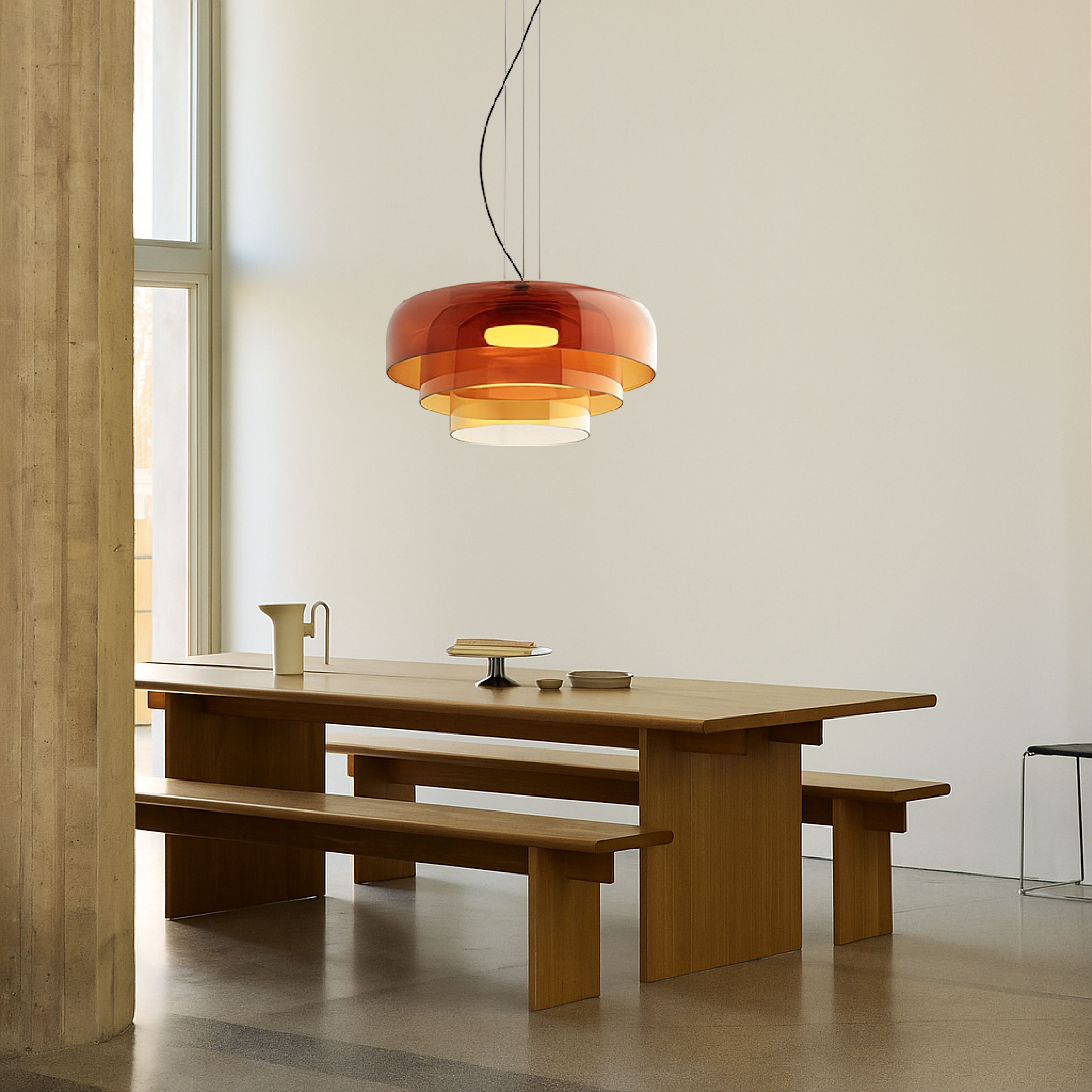 Glass pendant lamp