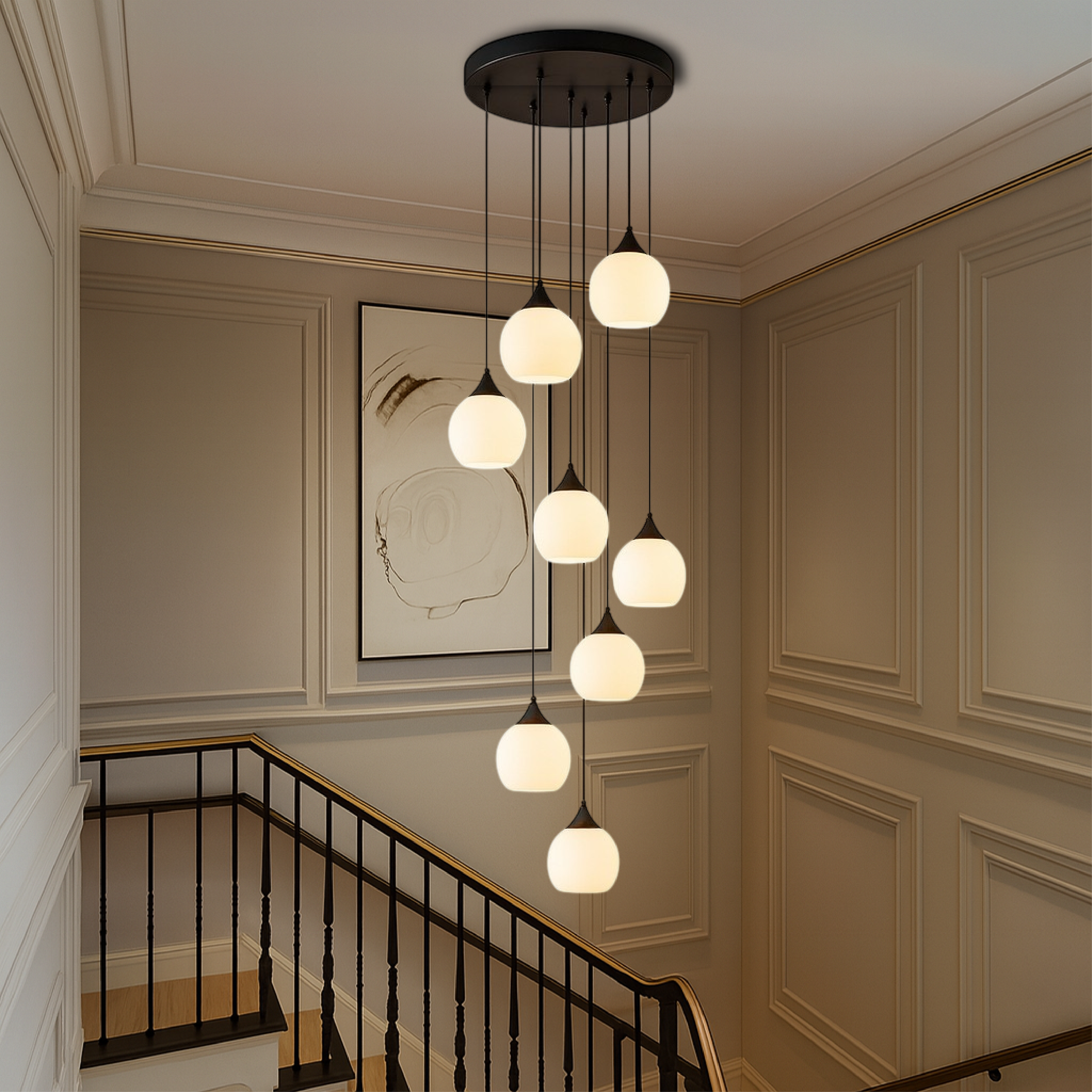Chandelier of the Staircase of the Villa of Gade