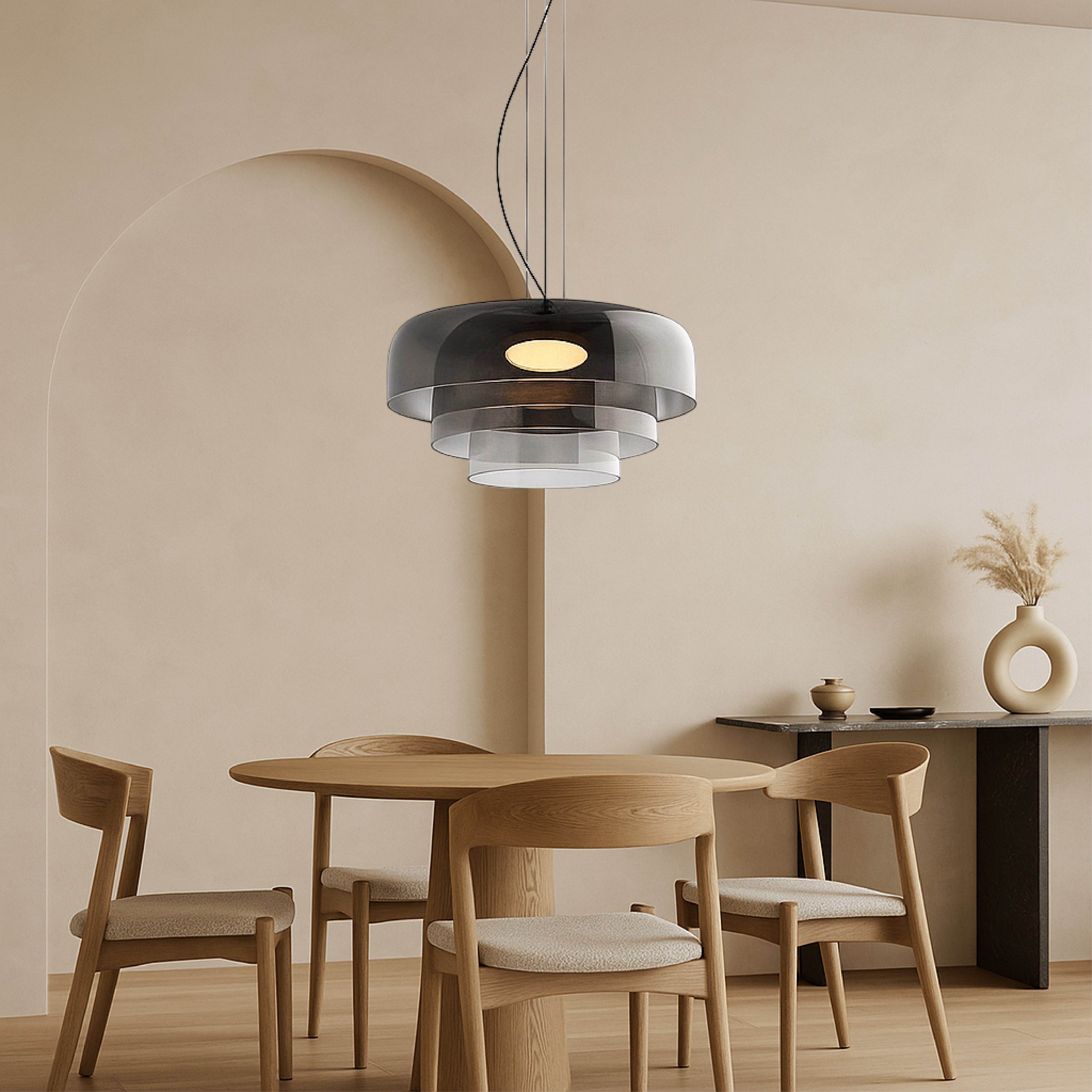 Glass pendant lamp