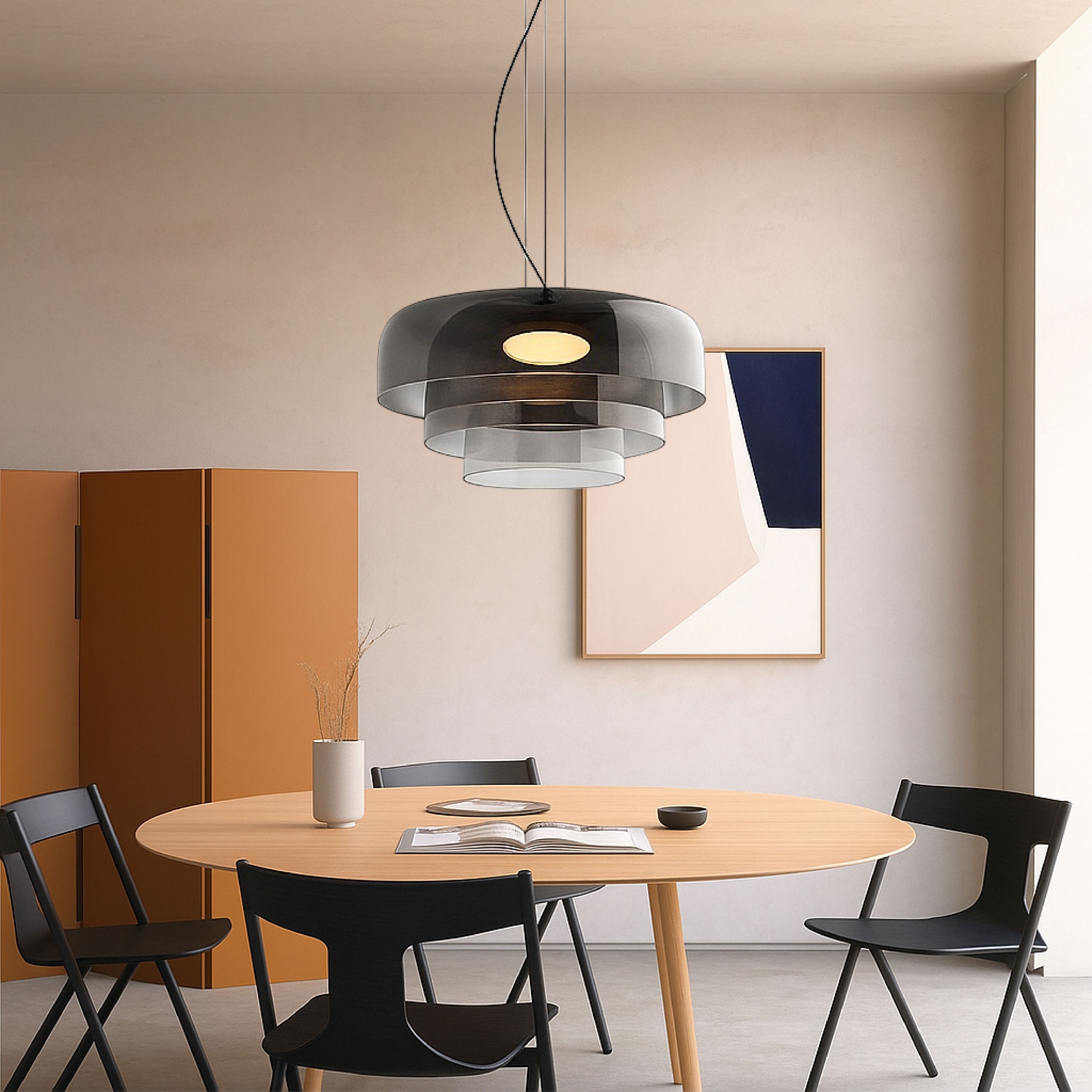 Glass pendant lamp