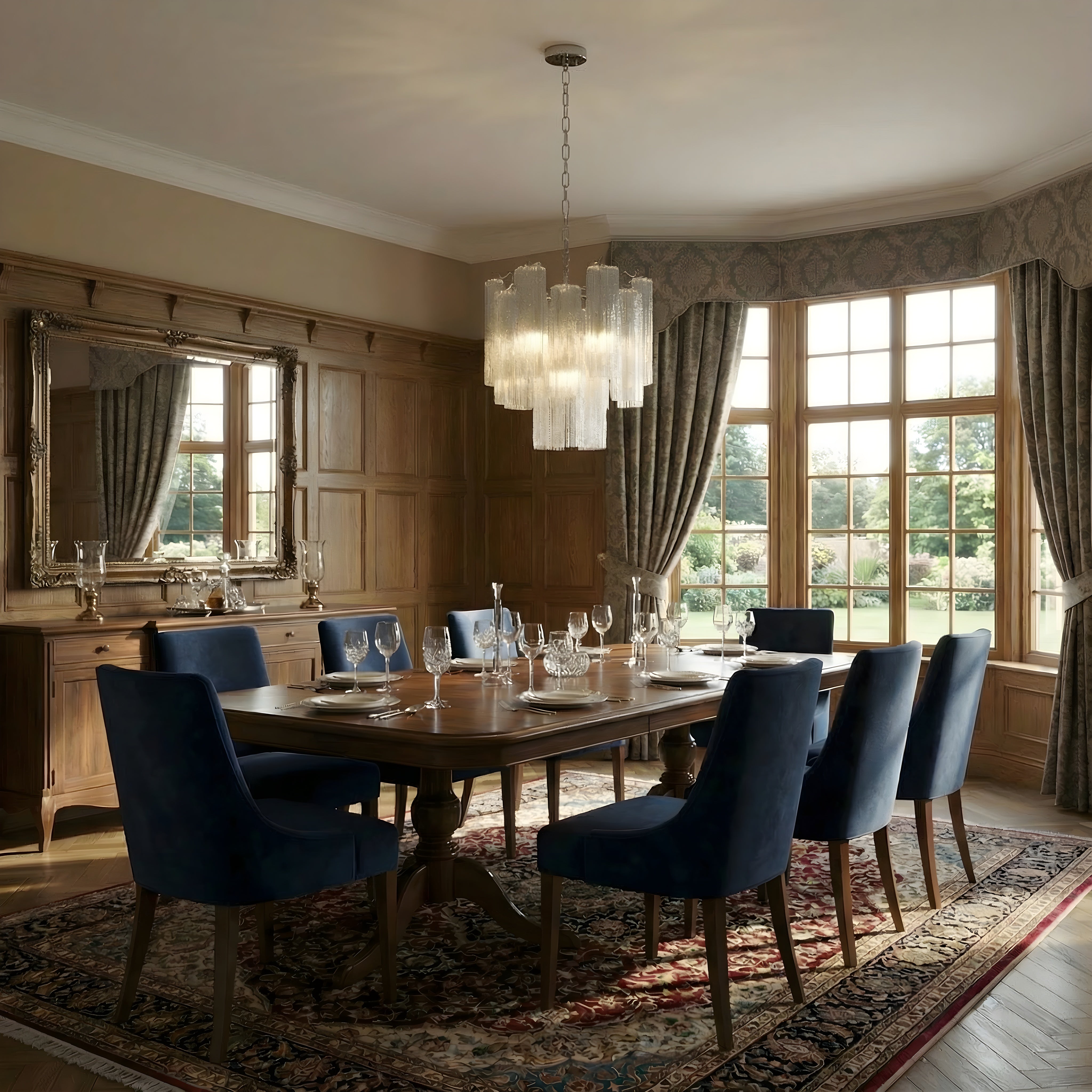 French glass chandelier