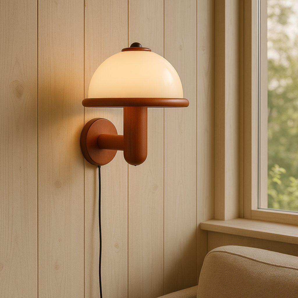 Mushroom-shaped wall lamp