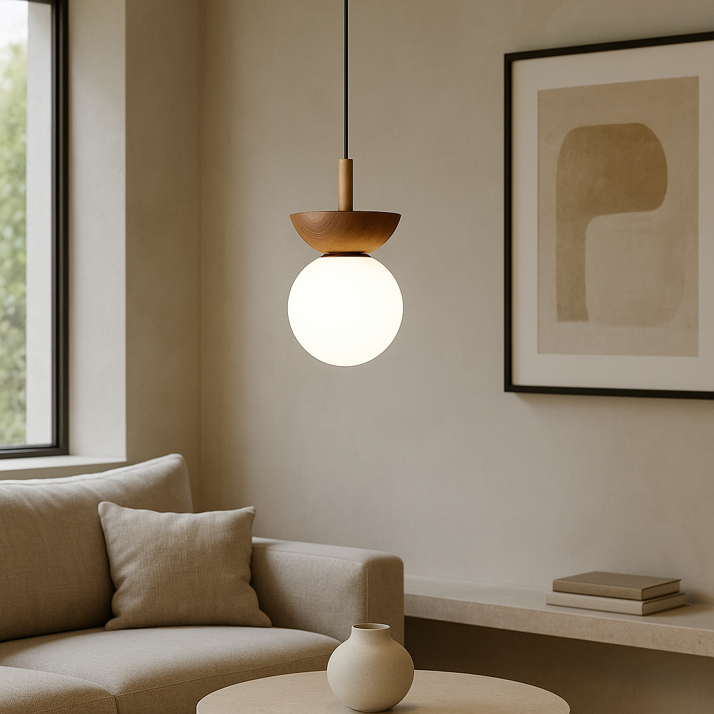 Japandi Hanging Lamp - Natural Look
