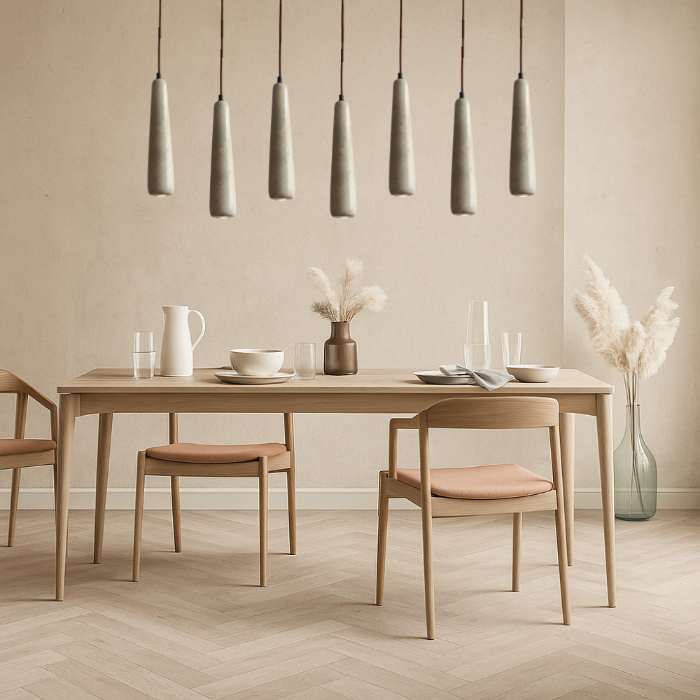 Pendant lamp in the shape of a pencil
