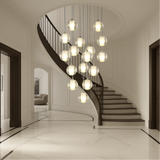 Crystal Ball Staircase Chandelier