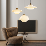 Milky white glass pendant light