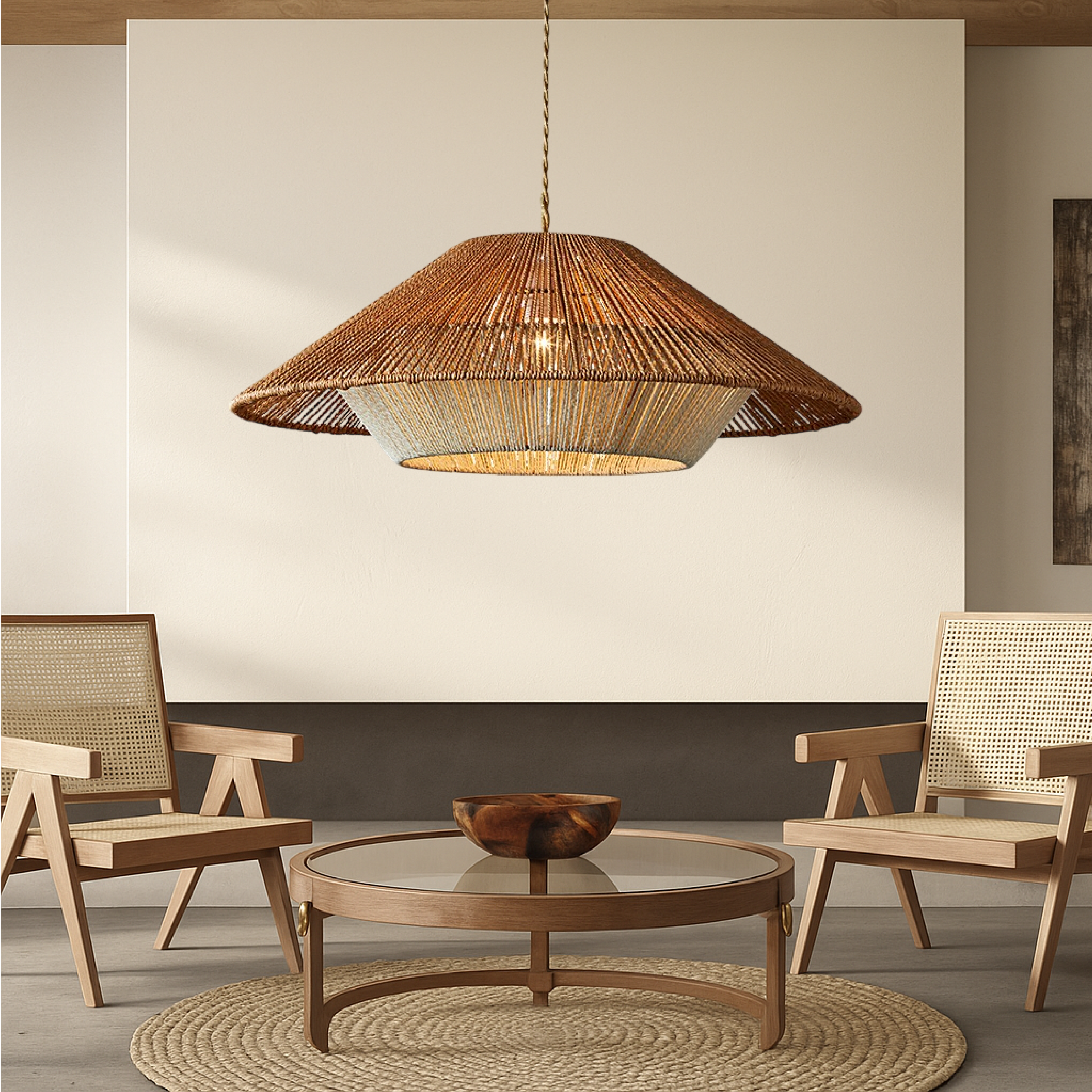 Woven Bamboo Pendant Lamp
