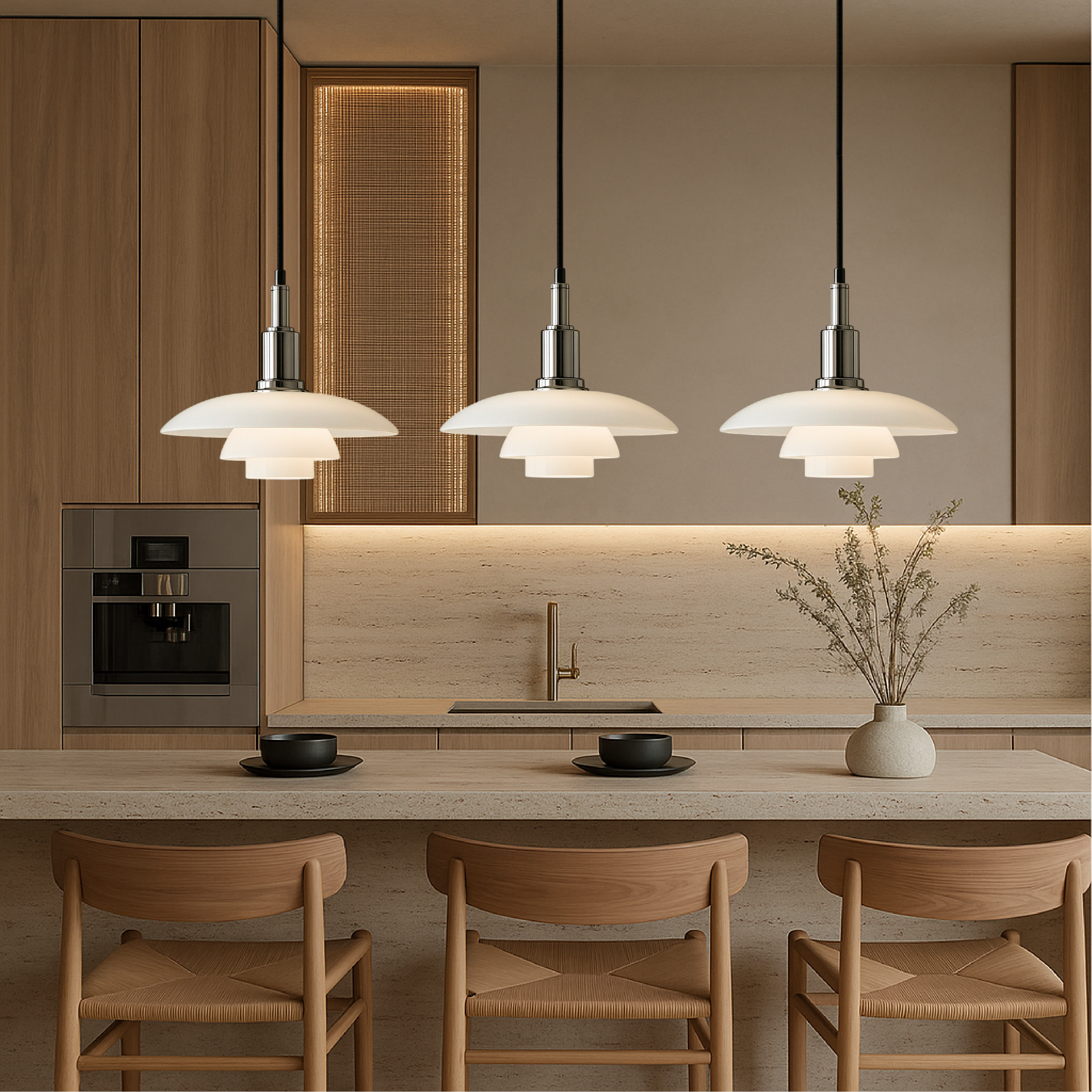 2/3 Head Danish Design Pendant Lamp