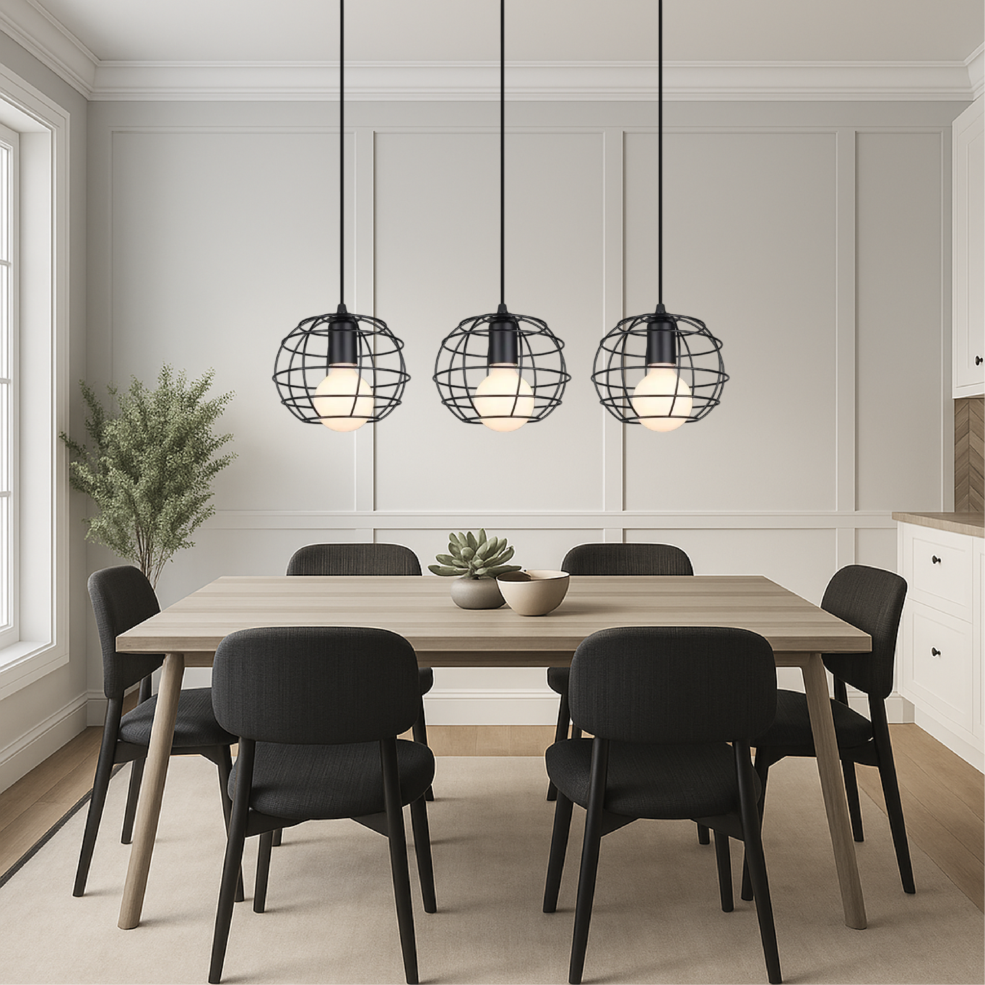Nuo 3-Head Pendant Dining Table Lamp