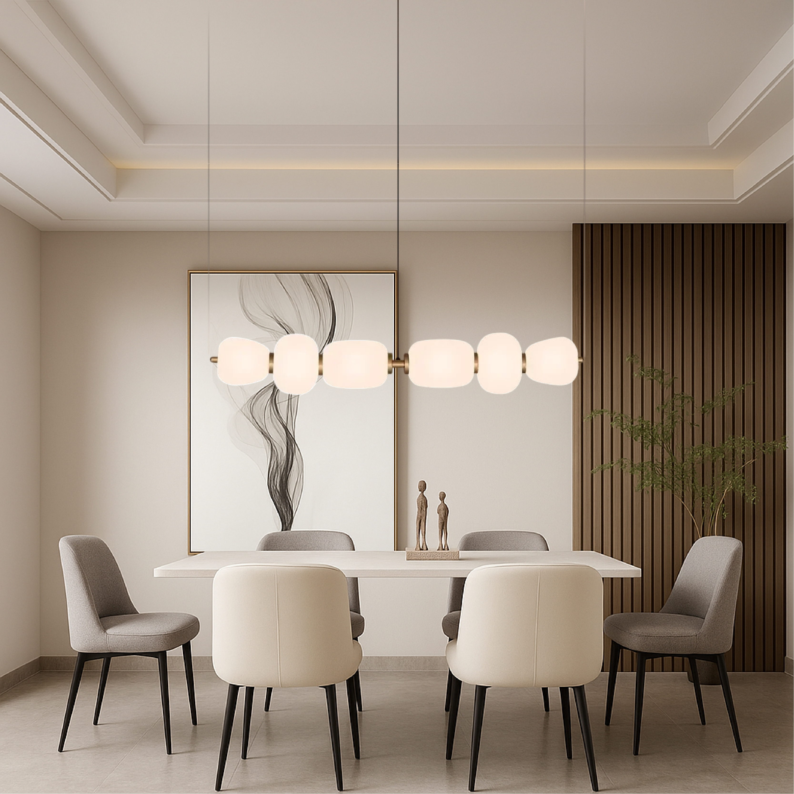 White glass light bar