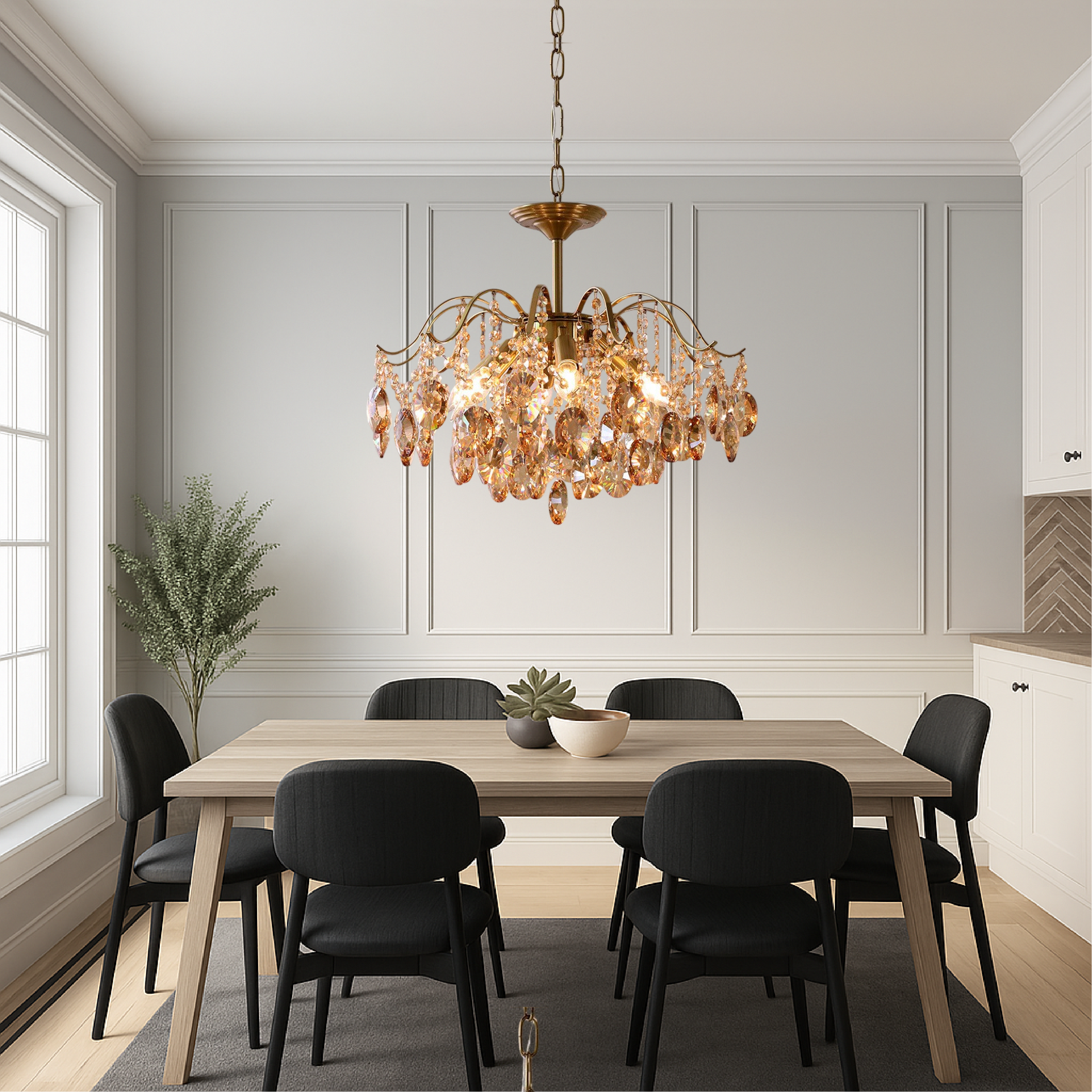 Vintage crystal chandelier