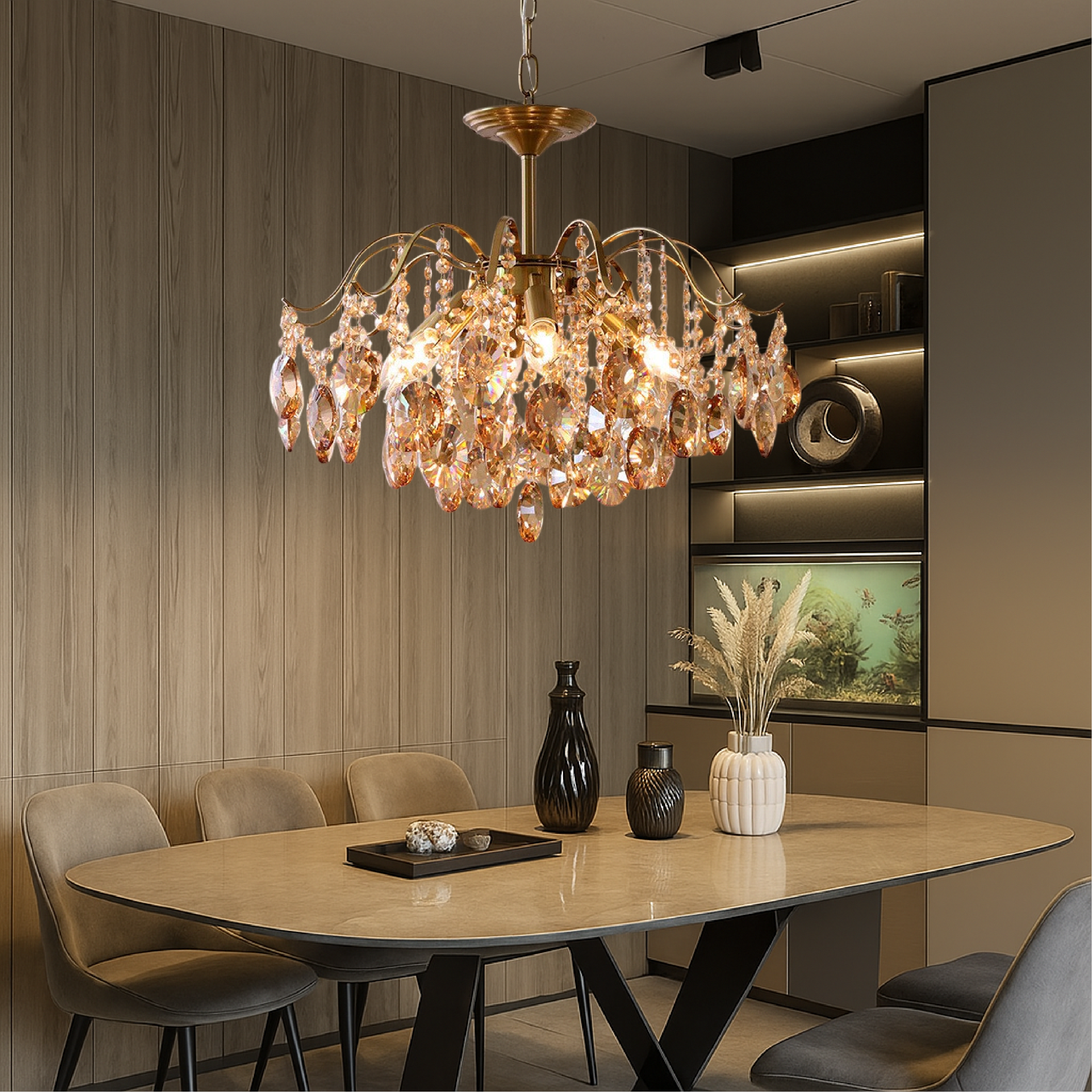 Vintage crystal chandelier