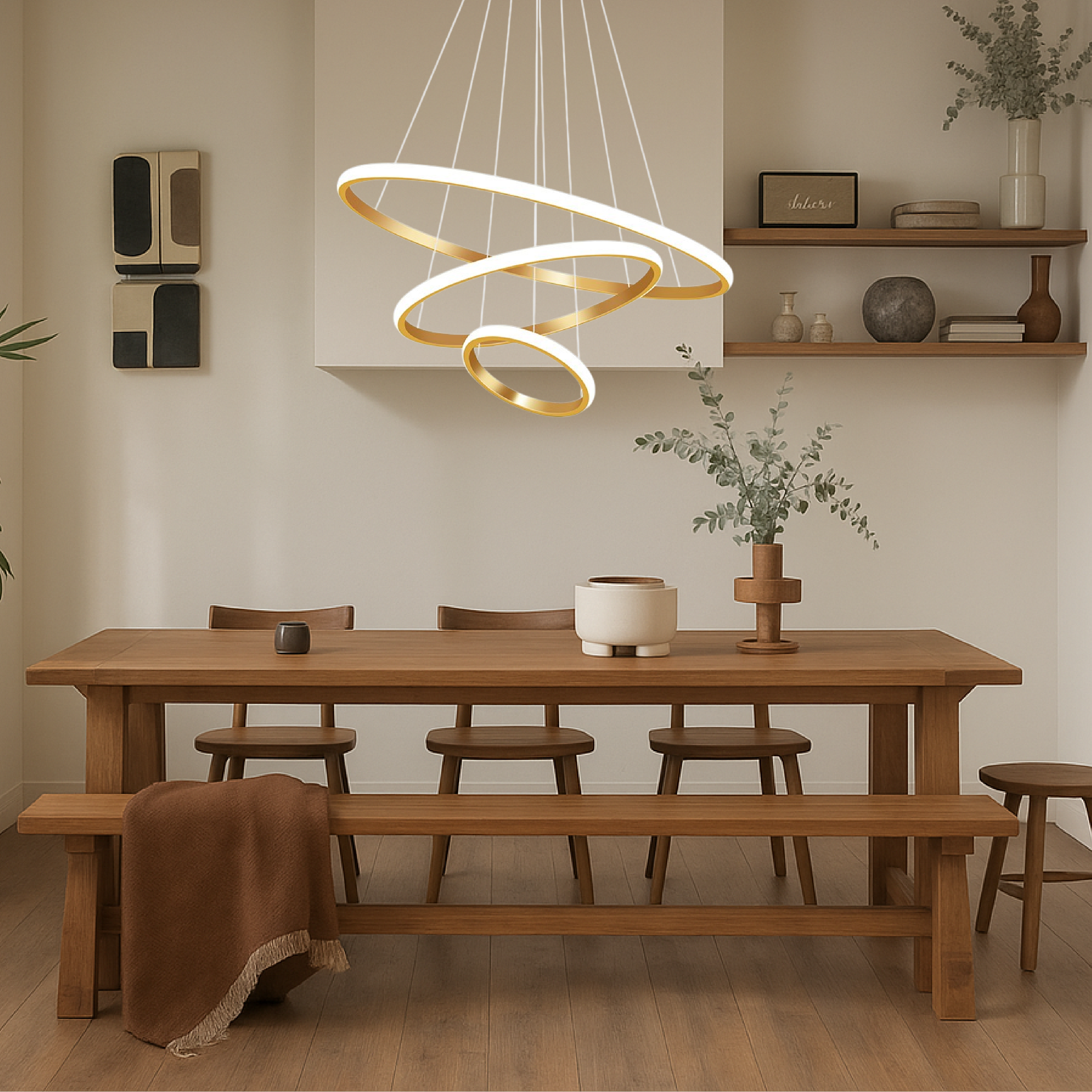 Modern 3-tier chandelier