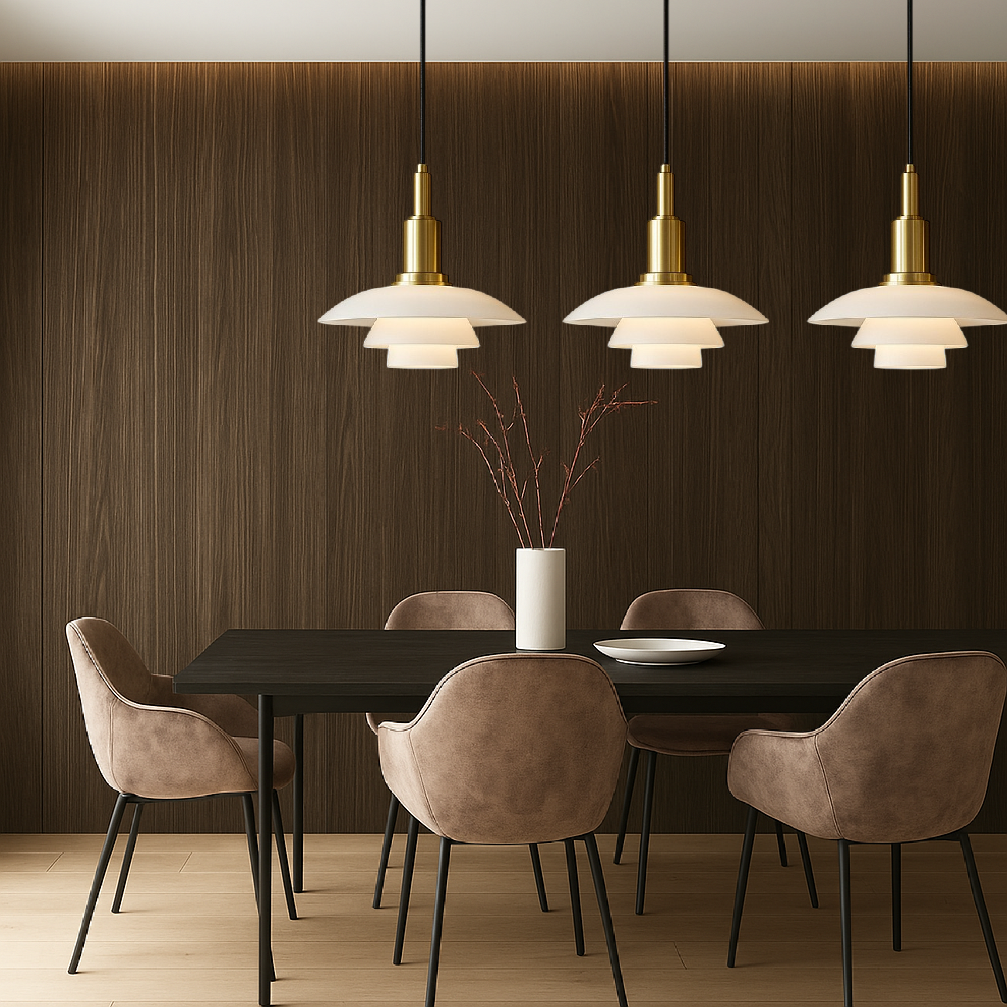 2/3 Head Danish Design Pendant Lamp