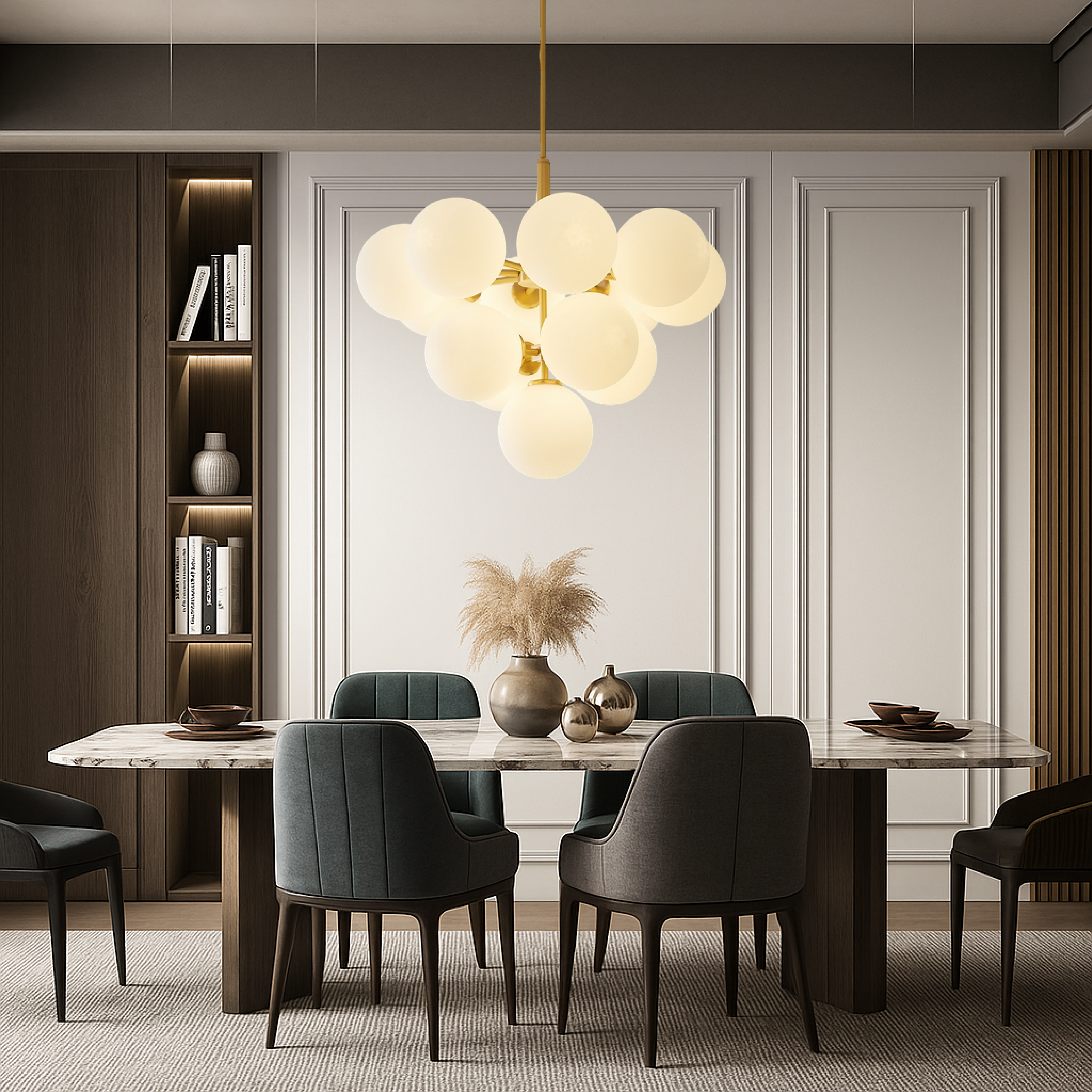 Nordic ball chandelier