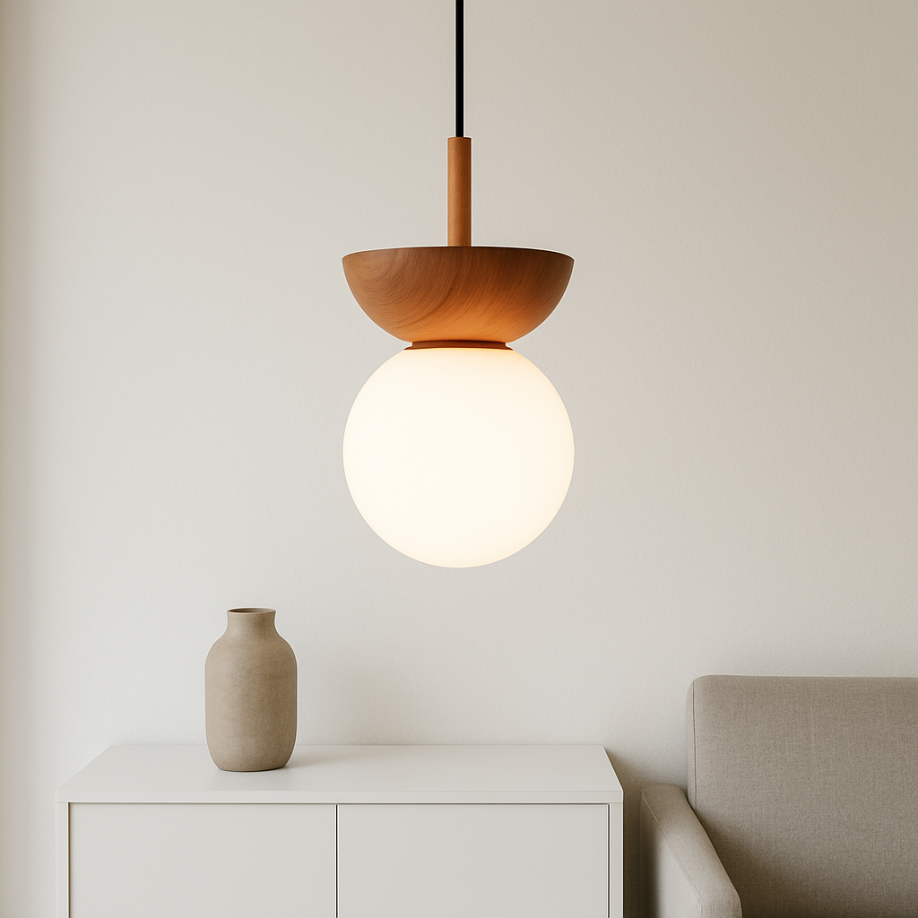 Japandi Hanging Lamp - Natural Look