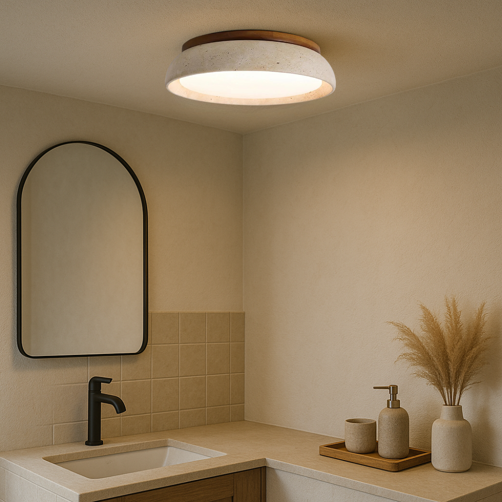 Travertine Ceiling Light Piedra