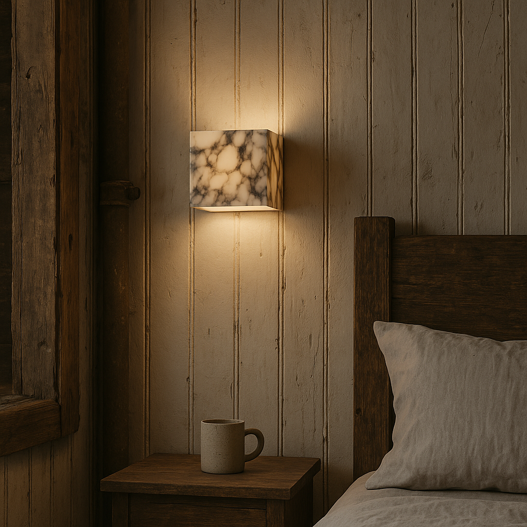 Marble Cube Wall Light