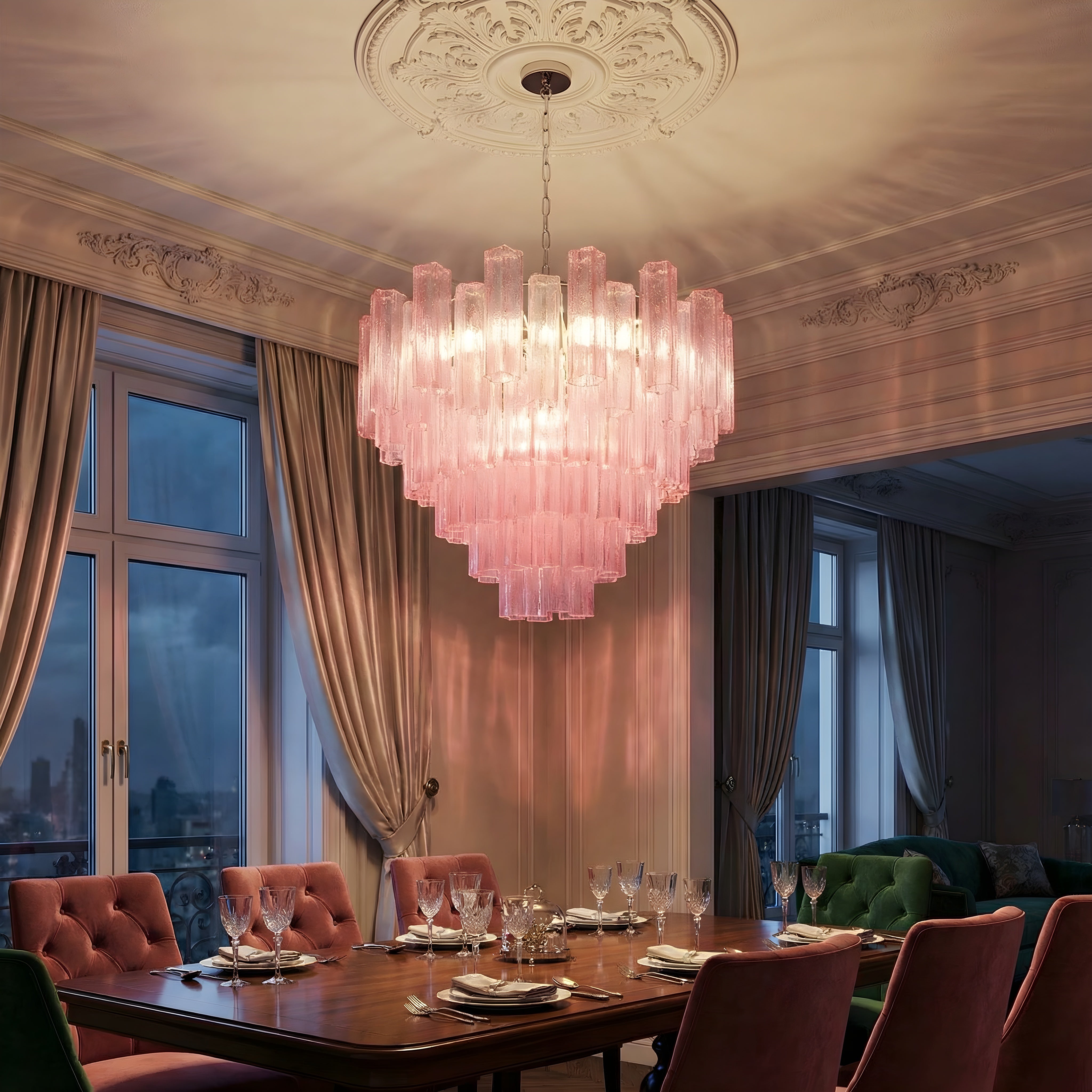 French glass chandelier