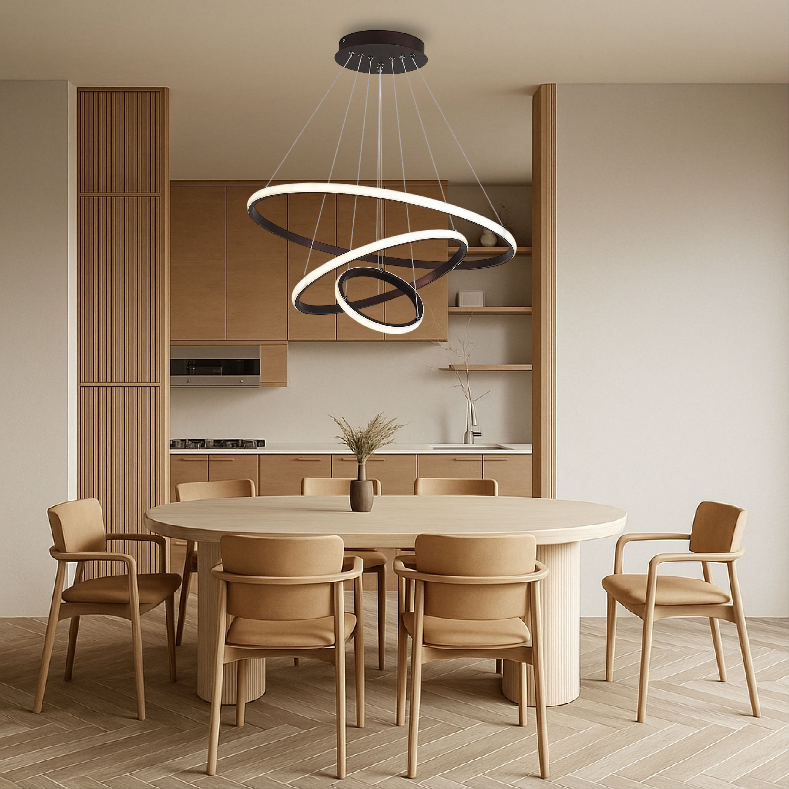 Modern 3-tier chandelier