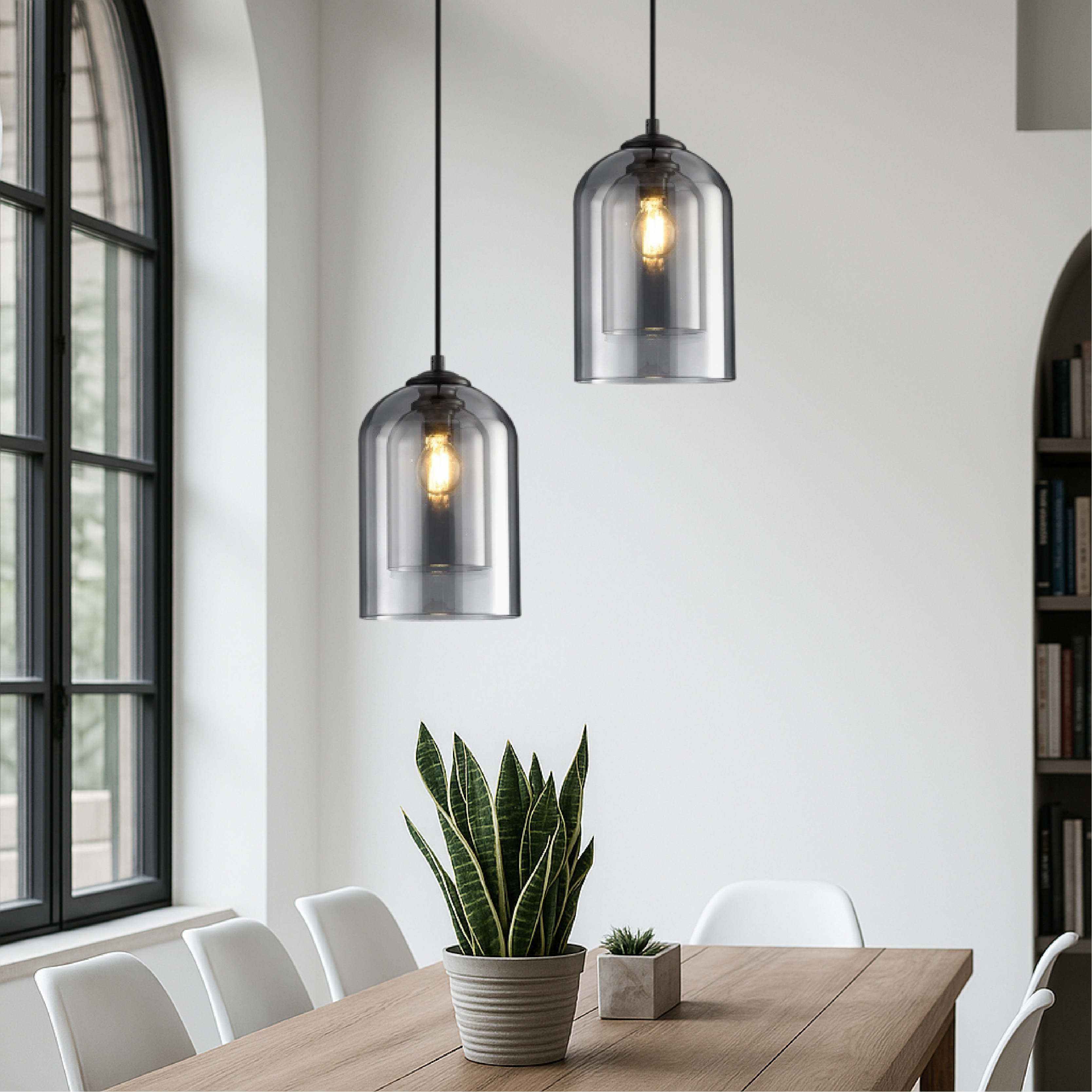 Jani glass pendant lamp