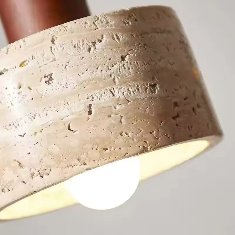 Travertine pendant light
