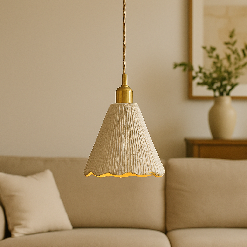 Pendant lamp in cement
