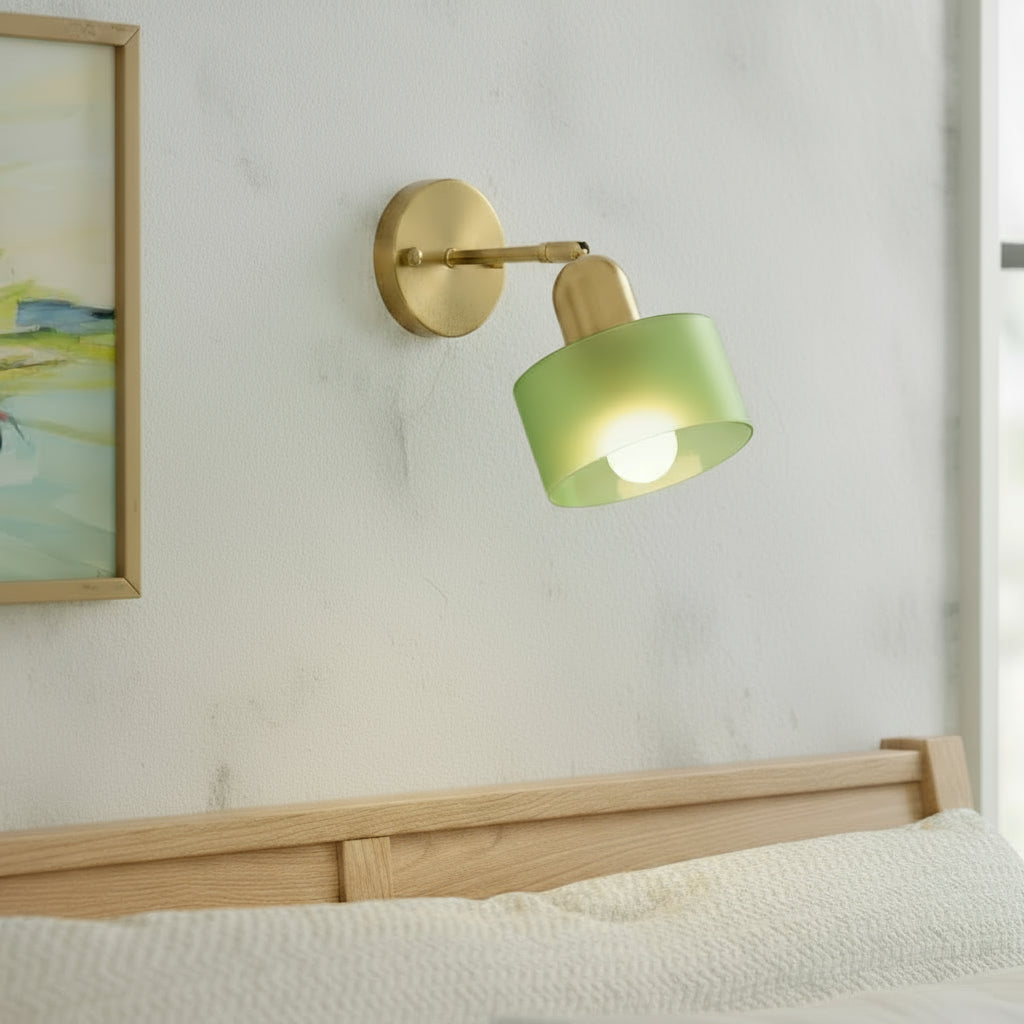 Bauhaus Colored Glass Wall Light