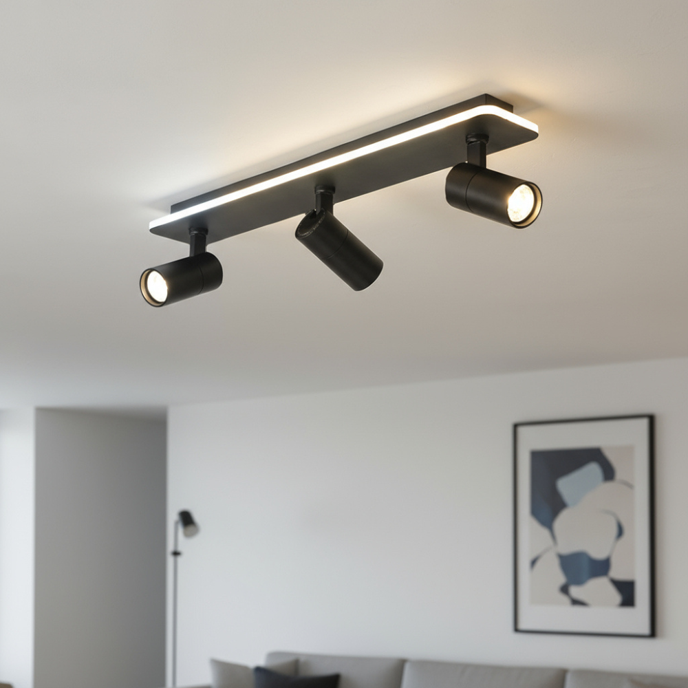 Multiple spot ceiling light