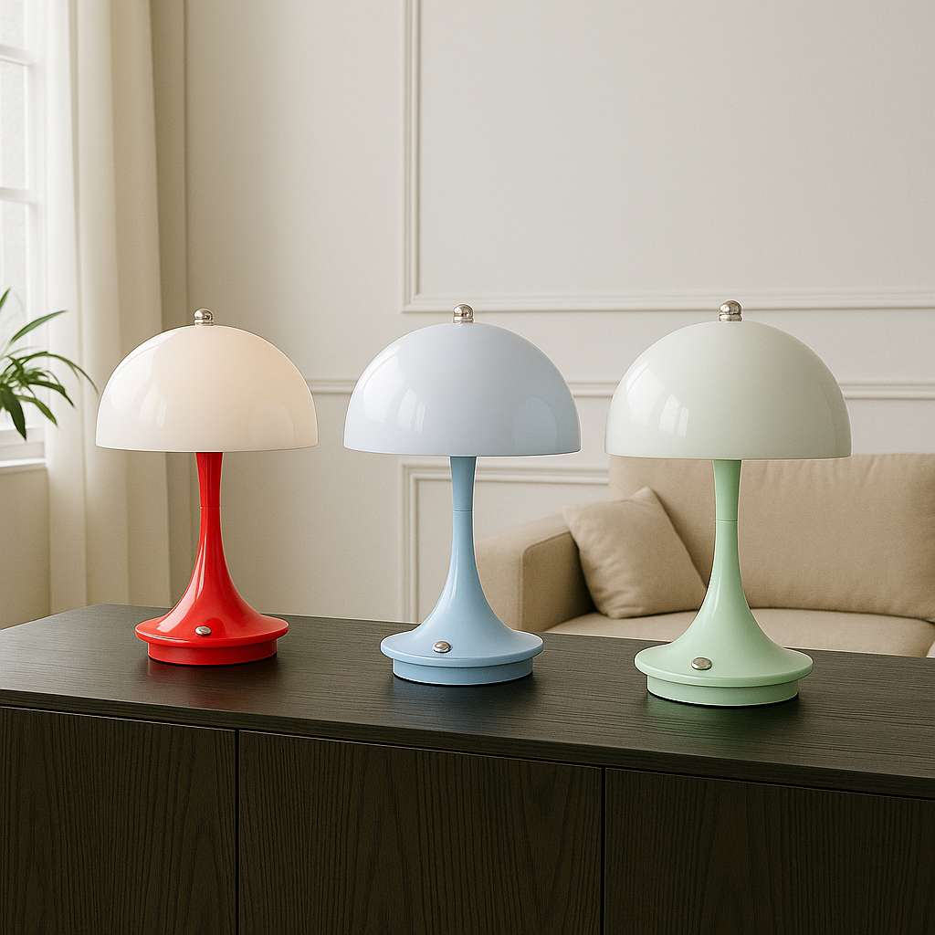 Mushroom-shaped table lamp