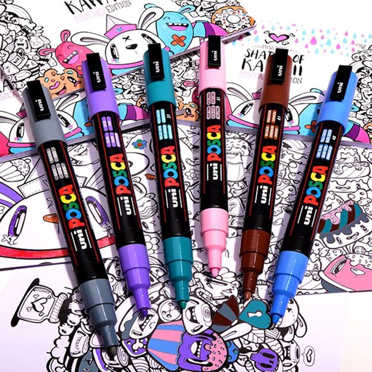 Feutres POSCA PC3M - Marqueurs à Base d'Eau pour Artistes - Couleurs Intenses dog