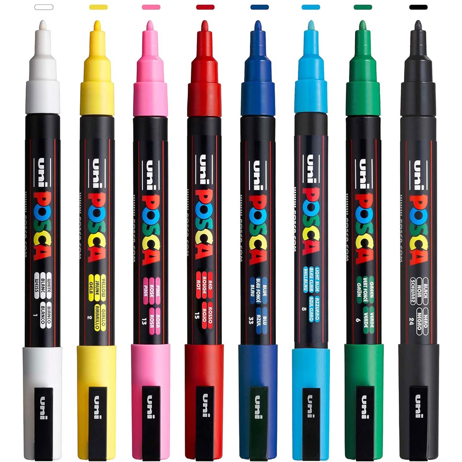 Feutres POSCA PC3M - Outils de Dessin pour Artistes - Design Ergonomique et Polyvalent