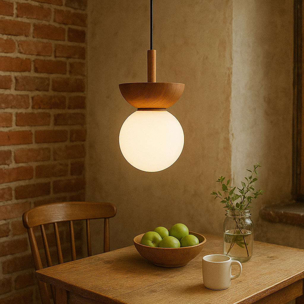 Japandi Hanging Lamp - Natural Look