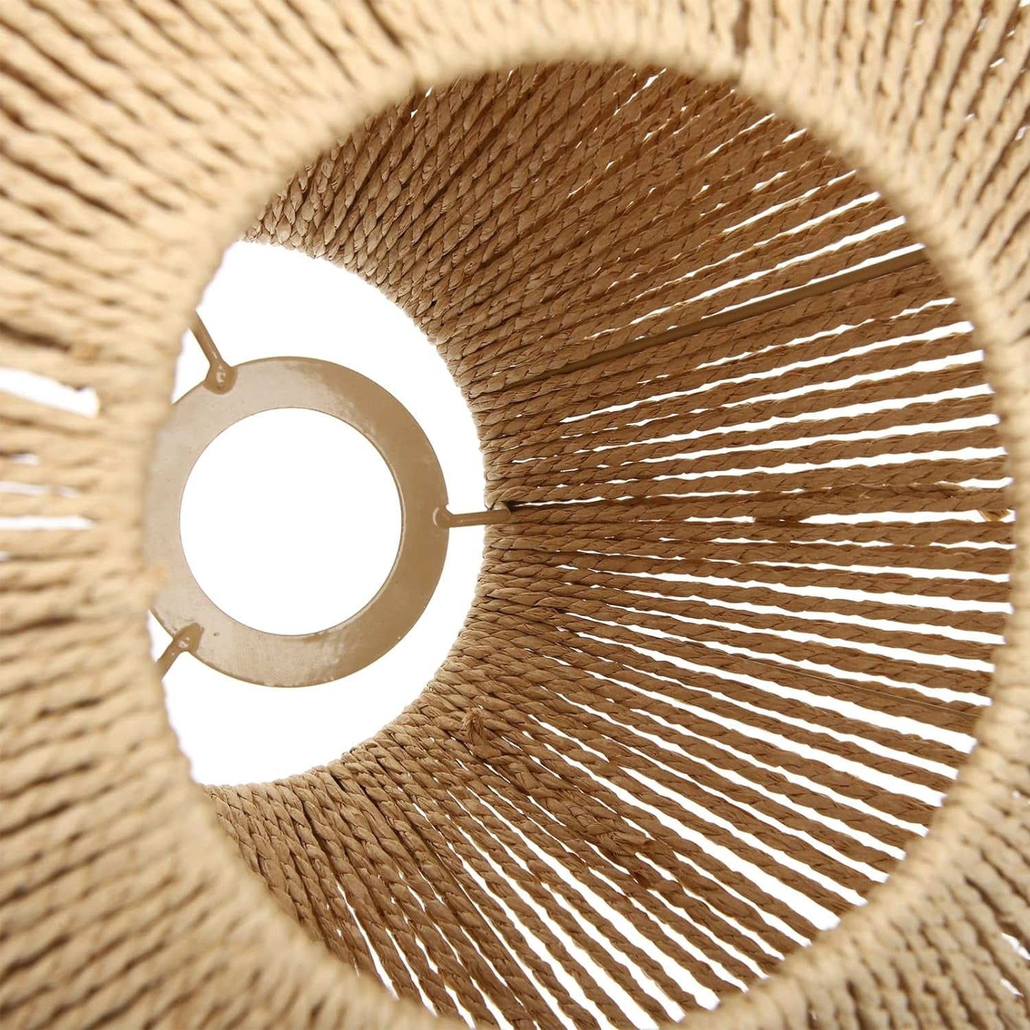 Abat-Jour en rotin naturel tressé à la main - Accessoire décoration style rustique