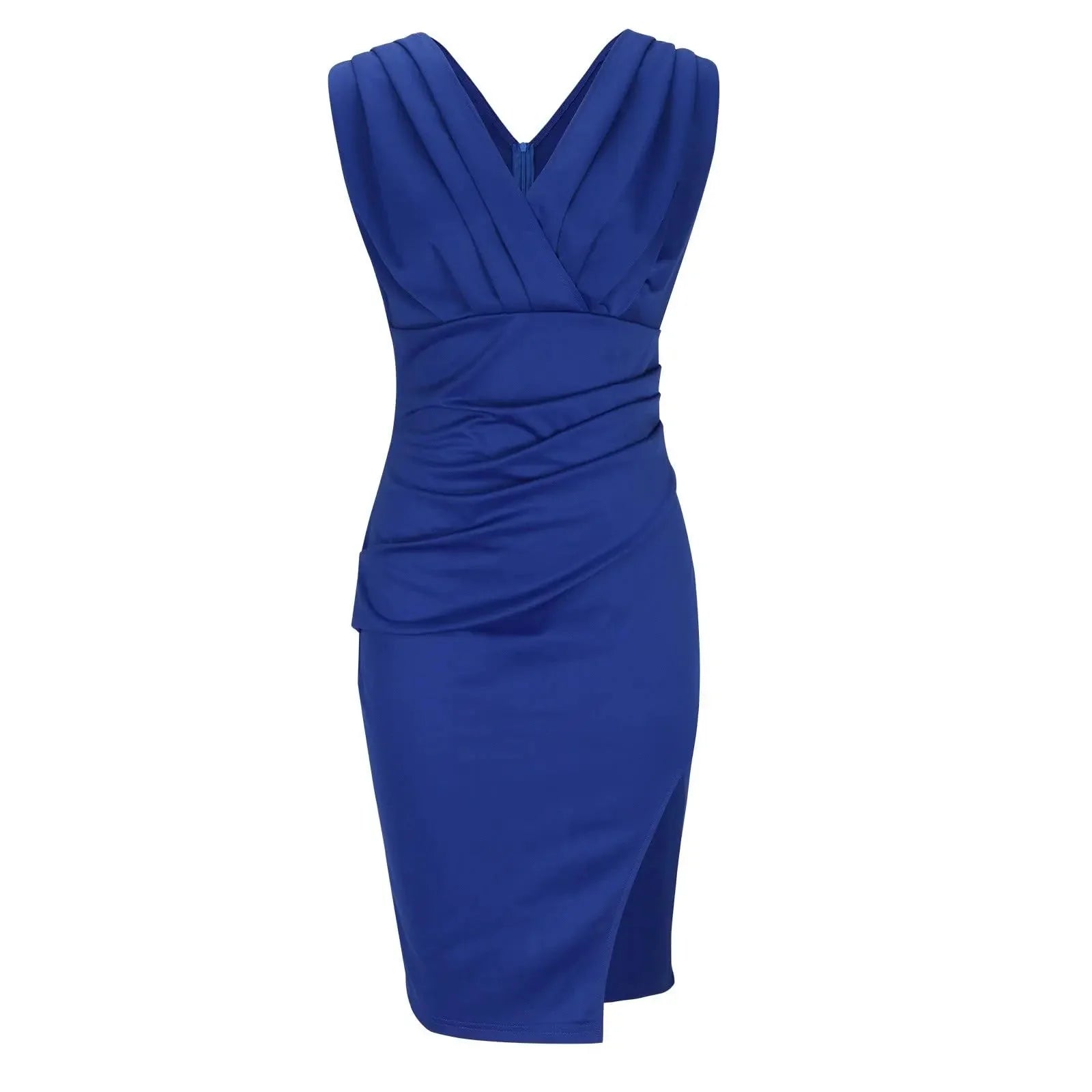 Robe mi-longue élegante Agathe en satin luxe - Couleur Bleu travel bottle lea