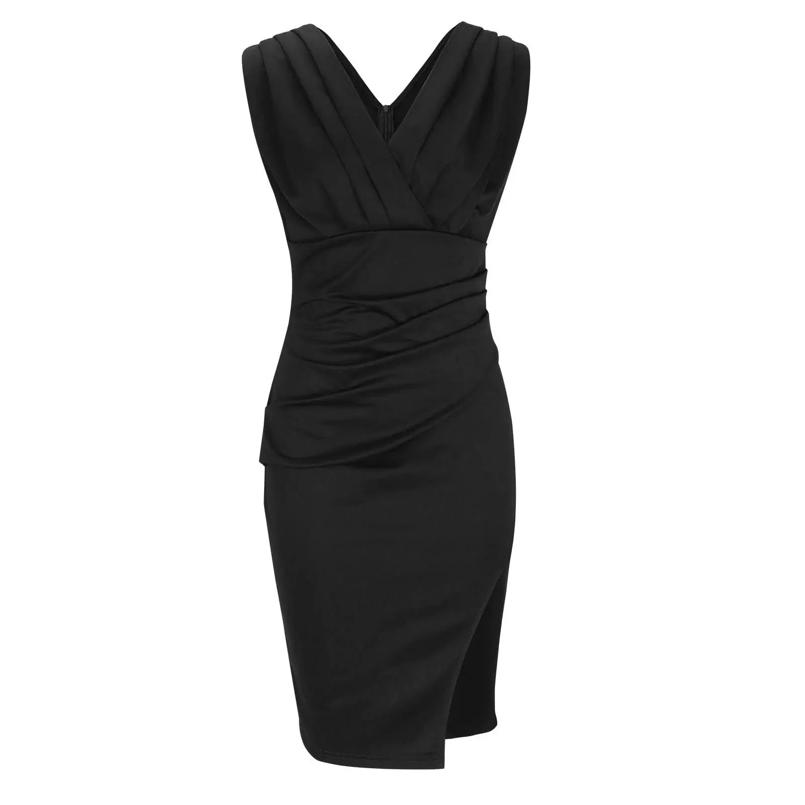 Robe mi-longue élegante Agathe en satin luxe - Couleur Noir travel bottle lea