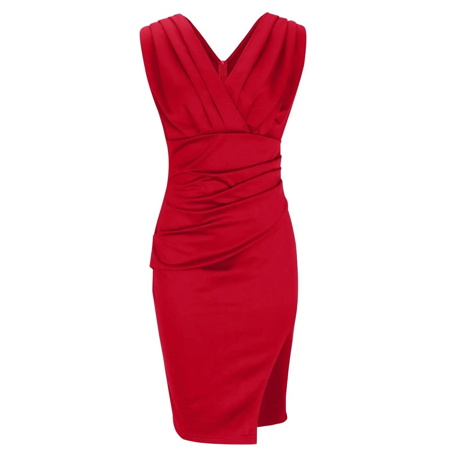 Robe mi-longue élegante Agathe en satin luxe - Couleur Rouge travel bottle le