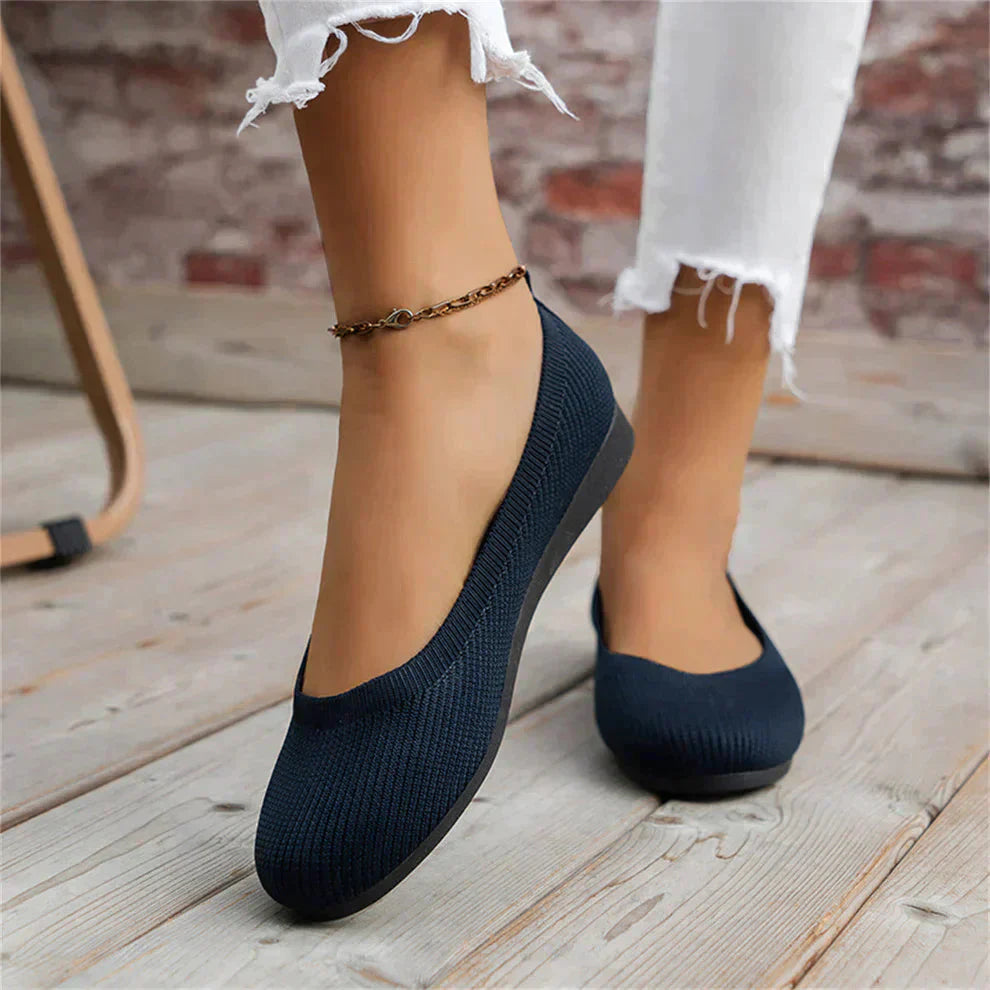 Slip-Ons orthopédiques Alice en Bleu - Confort Luxueux et Soutien Voûte Plantaire
