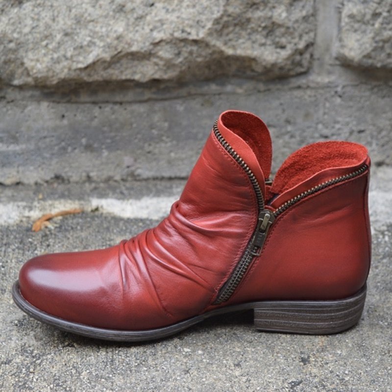 Bottes élégantes pour les jours froids en cuir - Confort quotidien et style chic, protection contre le froid