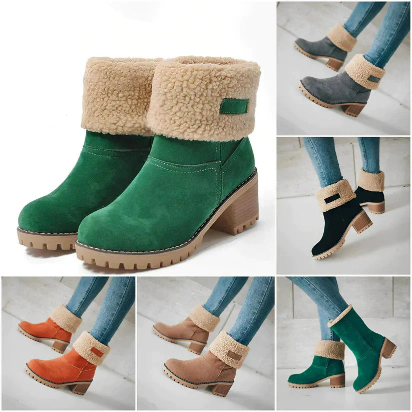 Bottes Élégantes Vertes avec Confort Optimal et Semelle Antidérapante travel