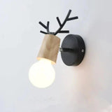 AntlerGlow - Wooden Wall Sconce