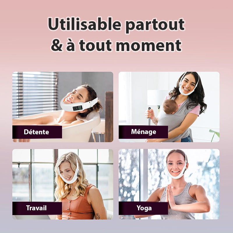 Appareil de Lifting et Massage Visage - Réduction Double Menton et Rides | Design Ergonomique