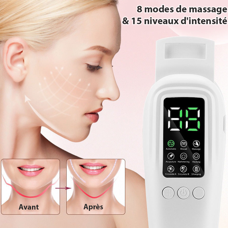 Appareil de Lifting et Massage Visage - Réduction Double Menton et Rides | Micro-Vibrations