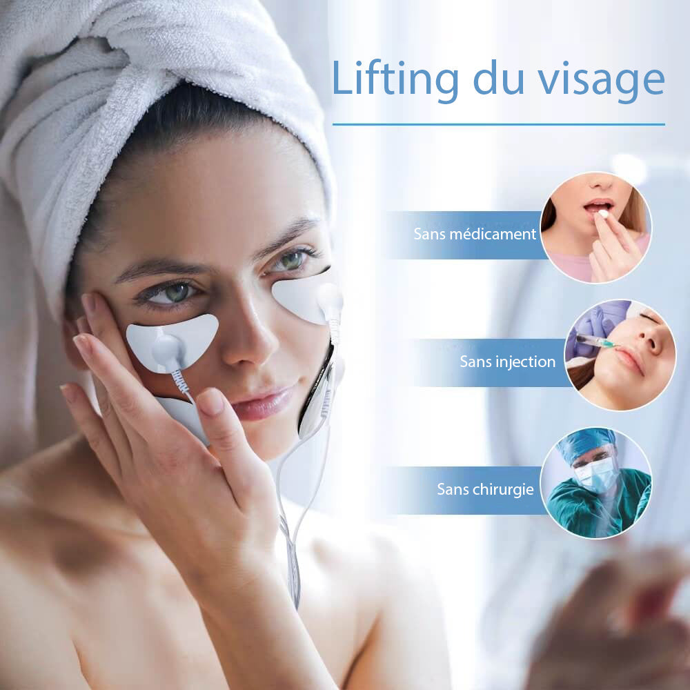 Appareil de massage du visage EMS - Conception ergonomique pour des soins du visage efficaces