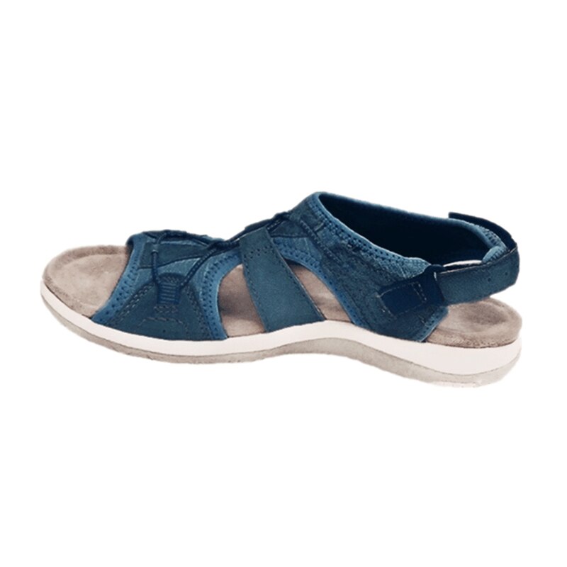 Sandales d'été élégantes ajustables en Bleu marine | Confort et soutien bien-être pour vos pieds