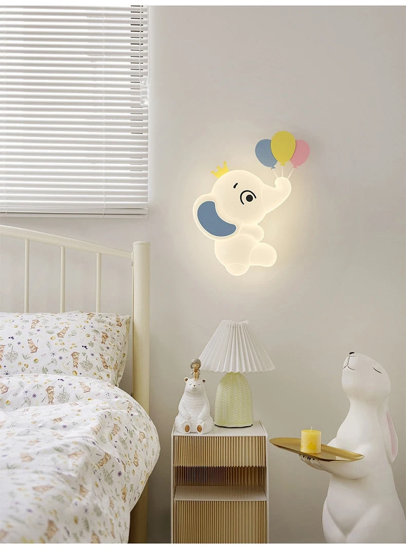 Applique Murale Éléphant - Éclairage Chaleureux pour Chambre Enfant travel bo