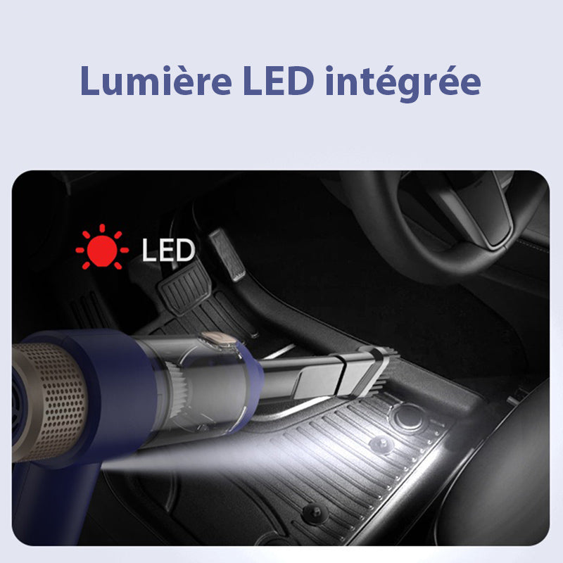 Aspirateur à Main Sans Fil pour Voiture - Nettoyage Silencieux et Efficace tr