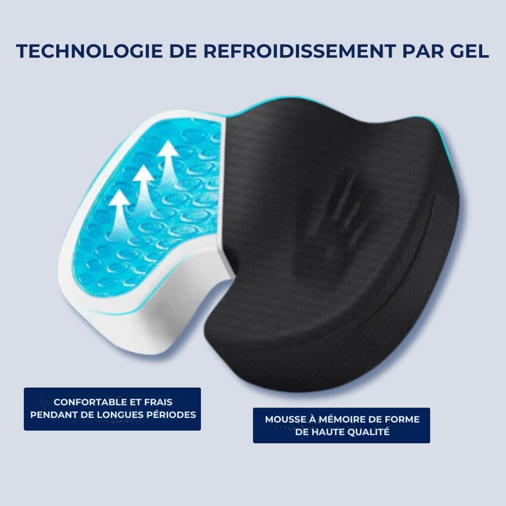 AssiseCool - Vue degrés du Coussin Ergonomique - Confort et Fraîcheur Optimaux do