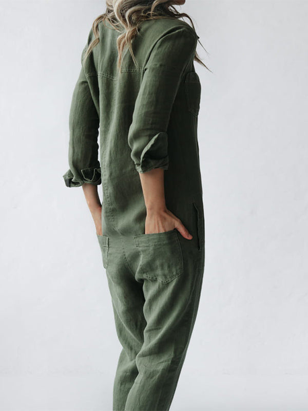 Combinaison à col V d'inspiration vintage pour femmes | Matières légères et style chic