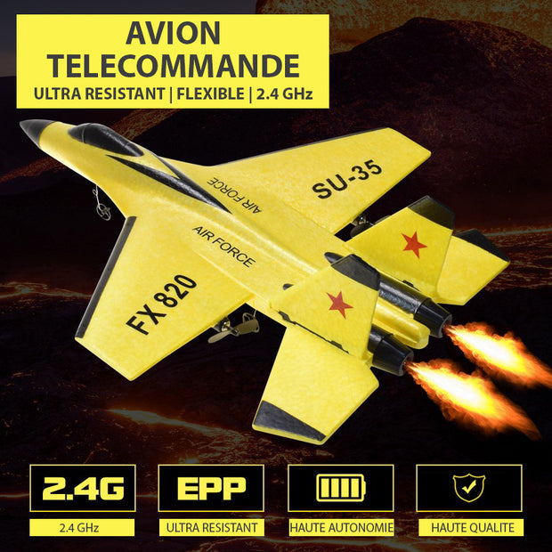 Avion télécommandé ultra-résistant pour enfant - degrés rotation, mousse EPP dog